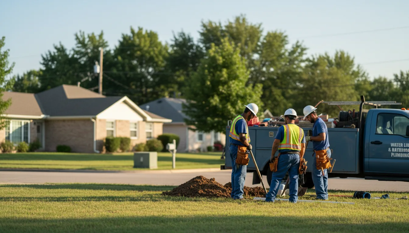 Residential water line and bathroom plumbing service in Courtland, MS